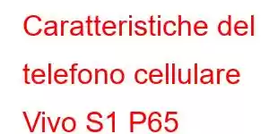 Caratteristiche del telefono cellulare Vivo S1 P65