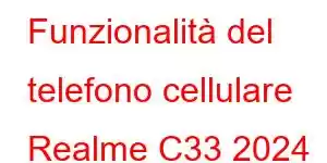 Funzionalità del telefono cellulare Realme C33 2024