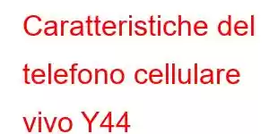 Caratteristiche del telefono cellulare vivo Y44