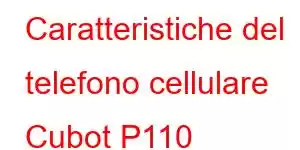 Caratteristiche del telefono cellulare Cubot P110