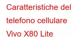 Caratteristiche del telefono cellulare Vivo X80 Lite