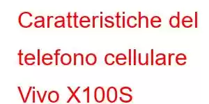 Caratteristiche del telefono cellulare Vivo X100S