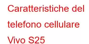 Caratteristiche del telefono cellulare Vivo S25