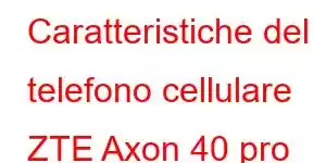 Caratteristiche del telefono cellulare ZTE Axon 40 pro