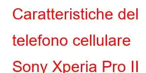 Caratteristiche del telefono cellulare Sony Xperia Pro II