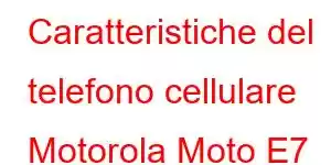 Caratteristiche del telefono cellulare Motorola Moto E7 Plus