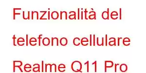 Funzionalità del telefono cellulare Realme Q11 Pro