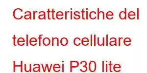 Caratteristiche del telefono cellulare Huawei P30 lite