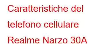 Caratteristiche del telefono cellulare Realme Narzo 30A