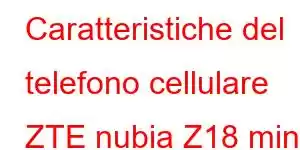 Caratteristiche del telefono cellulare ZTE nubia Z18 mini