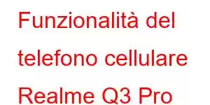 Funzionalità del telefono cellulare Realme Q3 Pro