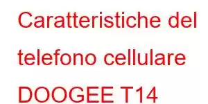 Caratteristiche del telefono cellulare DOOGEE T14