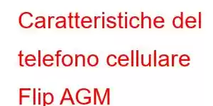 Caratteristiche del telefono cellulare Flip AGM