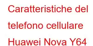 Caratteristiche del telefono cellulare Huawei Nova Y64 Plus