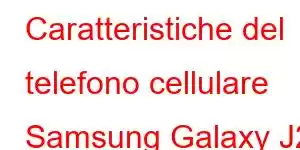 Caratteristiche del telefono cellulare Samsung Galaxy J2 Core (2020).