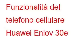 Funzionalità del telefono cellulare Huawei Enjoy 30e