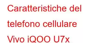 Caratteristiche del telefono cellulare Vivo iQOO U7x