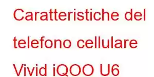 Caratteristiche del telefono cellulare Vivid iQOO U6