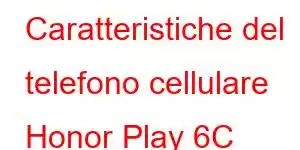 Caratteristiche del telefono cellulare Honor Play 6C