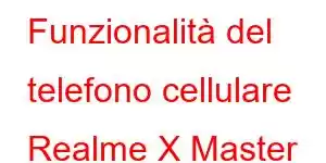 Funzionalità del telefono cellulare Realme X Master Edition