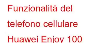 Funzionalità del telefono cellulare Huawei Enjoy 100 Pro