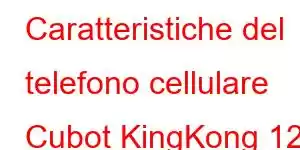 Caratteristiche del telefono cellulare Cubot KingKong 12