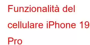 Funzionalità del cellulare iPhone 19 Pro