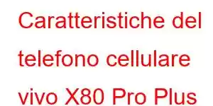 Caratteristiche del telefono cellulare vivo X80 Pro Plus