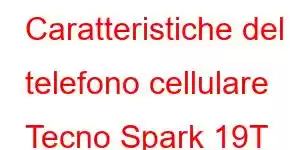 Caratteristiche del telefono cellulare Tecno Spark 19T