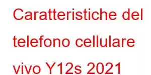 Caratteristiche del telefono cellulare vivo Y12s 2021