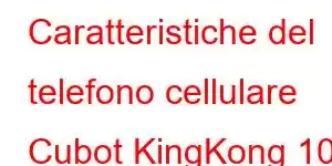 Caratteristiche del telefono cellulare Cubot KingKong 10