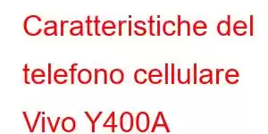 Caratteristiche del telefono cellulare Vivo Y400A