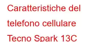 Caratteristiche del telefono cellulare Tecno Spark 13C