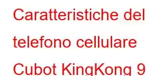 Caratteristiche del telefono cellulare Cubot KingKong 9