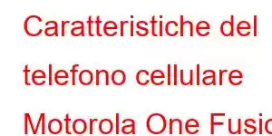 Caratteristiche del telefono cellulare Motorola One Fusion