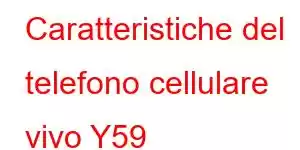 Caratteristiche del telefono cellulare vivo Y59