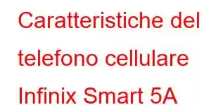 Caratteristiche del telefono cellulare Infinix Smart 5A