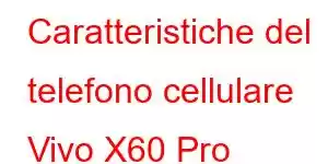 Caratteristiche del telefono cellulare Vivo X60 Pro