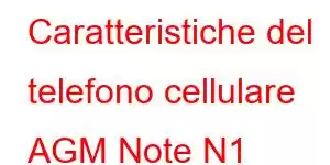 Caratteristiche del telefono cellulare AGM Note N1