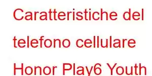 Caratteristiche del telefono cellulare Honor Play6 Youth