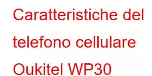 Caratteristiche del telefono cellulare Oukitel WP30