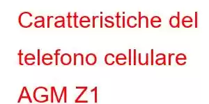 Caratteristiche del telefono cellulare AGM Z1